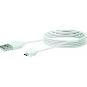 Schwaiger Câble USB 2.0 St. A->2.0 Micro B 2,00m blanc