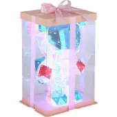 Globo Lampe de table LED, plastique, effet cristal, multicolore, USB, H 31 cm