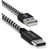 Sign Skin Câble USB-C 2.1A, 3 m - Noir/Blanc (3 m)