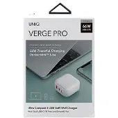 Uniq ad. Réseau. Verge Pro 66W Gan Usb-Blanc/Cloud Blanc