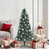 vidaXL Arbre de Noël artificiel pré-éclairé avec ensemble de boules