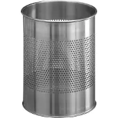 Durable Corbeille à papier INOX, 15 litres, argent métallisé, Poubelle, Argent
