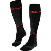 Falke SK Energising Chaussettes de ski , femmes, noir/rouge néon