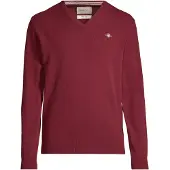 Gant pour homme. 87212 Pull-over à col en V en laine de mouton très fine de couleur bordeaux (XXL), Casuel