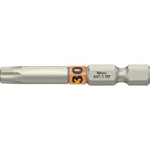 Wera Bit 867 TORX HF 1/4 pouce TX 30 L.50mm avec code couleur