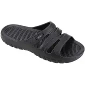 Fashy Chaussures Femmes Hommes Tongs de bain Ultraléger 7541, Taille:36, Couleur:Noir