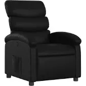 vidaXL Fauteuil de relaxation, similicuir, noir