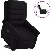 vidaXL Fauteuil relax releveur électrique noir tissu