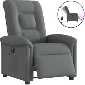 vidaXL Fauteuil relax électrique gris foncé Tissu