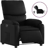 vidaXL Fauteuil relax électrique noir similicuir