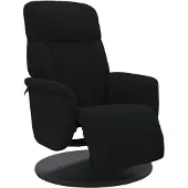 vidaXL Fauteuil relax avec repose-pieds noir velours