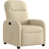 vidaXL Fauteuil relax Tissu Crème