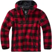 Brandit Veste en polaire rouge / noir