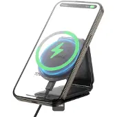 Baseus PrimeTrip Series C02 Mega Support de téléphone voiture - Magnétique et MagSafe/Qi2 - Charge sans fil - Autocollant - Noir