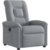 vidaXL Fauteuil relax gris clair Tissu