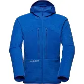 Mammut - Polaire technique chaude et respirante - Eiger Nordwand Pro ML Air Hooded Jacket Men Eiger Blue pour Homme en Nylon - Taille XL - Bleu