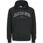 Jack & Jones Sweat-shirt 'JJECaleb' noir / blanc