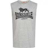 Lonsdale T-Shirt 'Clopton' gris chiné / noir