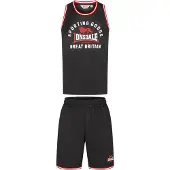 Lonsdale Survêtement 'Pewsey' rouge vif / noir / blanc
