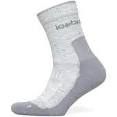 Icebreaker - Chaussettes de randonnée - W Merino Hike+ Light Crew Blizzard Heather/Alloy pour Femme en Laine - Taille 38-40 - Gris