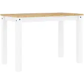 vidaXL Table de salle à manger PANAMA Blanche 112 x 60 x 75 cm en pin massif