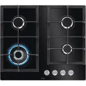 AEG HKB64420NB Noir Encastrable 56 cm Gaz 4 Brûleur(s)
