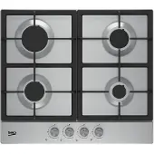 Beko hiag 64225 sx plaques de cuisson inox gaz intégré 4 zone(s)