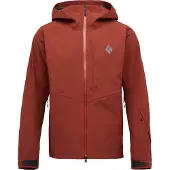 Black Diamond - Veste de ski de randonnée imperméable et respirante - M Recon Stretch Shell Iron Red pour Homme en Nylon - Taille L - Rouge