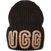 Ugg Bonnet Chunky Crafted en maille côtelée - Noir, Noir