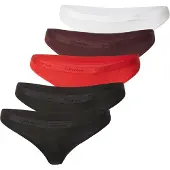 Calvin Klein Underwear String brun foncé / rouge / noir / blanc