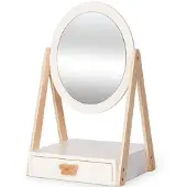 ByAstrup miroir de table en bois avec tiroir 40 cm blanc