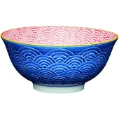 Kitchencraft 4x KitchenCraft Glazed Stoneware Bowl, Blue Arc, 15.5x7.5cm, Labelled, Saladier + bol, Bleu