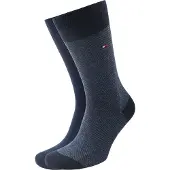 Tommy Hilfiger Chaussettes Lot de 2 paires Birdseye Bleu 004