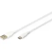 Digitus AK-300340-010-W USB 2.0 Kabel Typ C -A Silikon St/St 1m weiß