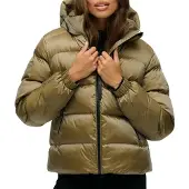Superdry Luxe Sports Padded Jacket Vert L Femme