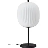 FABAS LUCE Lampe De Table Domizia Noire En Métal Et Verre Soufflé, Design Élégant, Douille E27 40 W, Idéale Pour L'Éclairage Intérieur De Classe 2