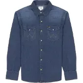 Wrangler 27mw Long Sleeve Shirt Bleu M Homme
