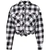 Urban Classics Oversized Check Long Sleeve Shirt Noir 3XL Femme
