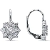 Brilio Silver - Boucles d'oreilles en argent avec zircons clairs EA119W, (Argent)
