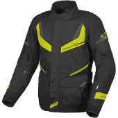 Macna Veste textile imperméable pour moto Macna Rancher, noir/jaune, 3XL