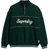 Superdry Country Club Loose Half Zip Sweatshirt Vert L Femme