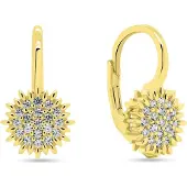 Brilio Silver - Charmantes boucles d'oreilles plaquées or avec zircons EA253Y