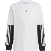 Adidas Street Jam 2in1 Long Sleeve T-shirt Blanc 7-8 Years Enfants