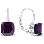 Brilio Silver - Boucles d'oreilles mode en argent avec zircons violets EA301WAM