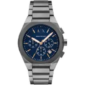 Giorgio Armani Montre à affichage analogique bleu nuit / taupe