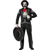Atosa Mexican Skeleton Men Costume Noir XS-S Enfants