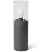 LOREFAR Lampe de socle gris foncé avec verre transparent H400 KILA 71746