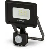 Velamp PADLIGHT5, projecteur LED SMD 10W IP44, noir 6500K. Avec IR