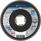 Bosch Plateaux à lamelles X-LOCK version coudée, spatule fibre, Ø 115 mm, G 120, X571, Best for Metal - 2608619200