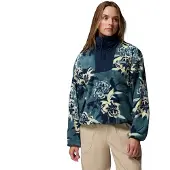 Columbia Sequoia Grove Printed Half Zip Fleece Bleu M Femme